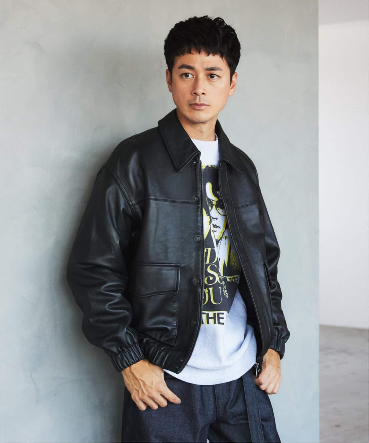 A2 レザーショートブルゾン（レザージャケット）｜EDIFICE