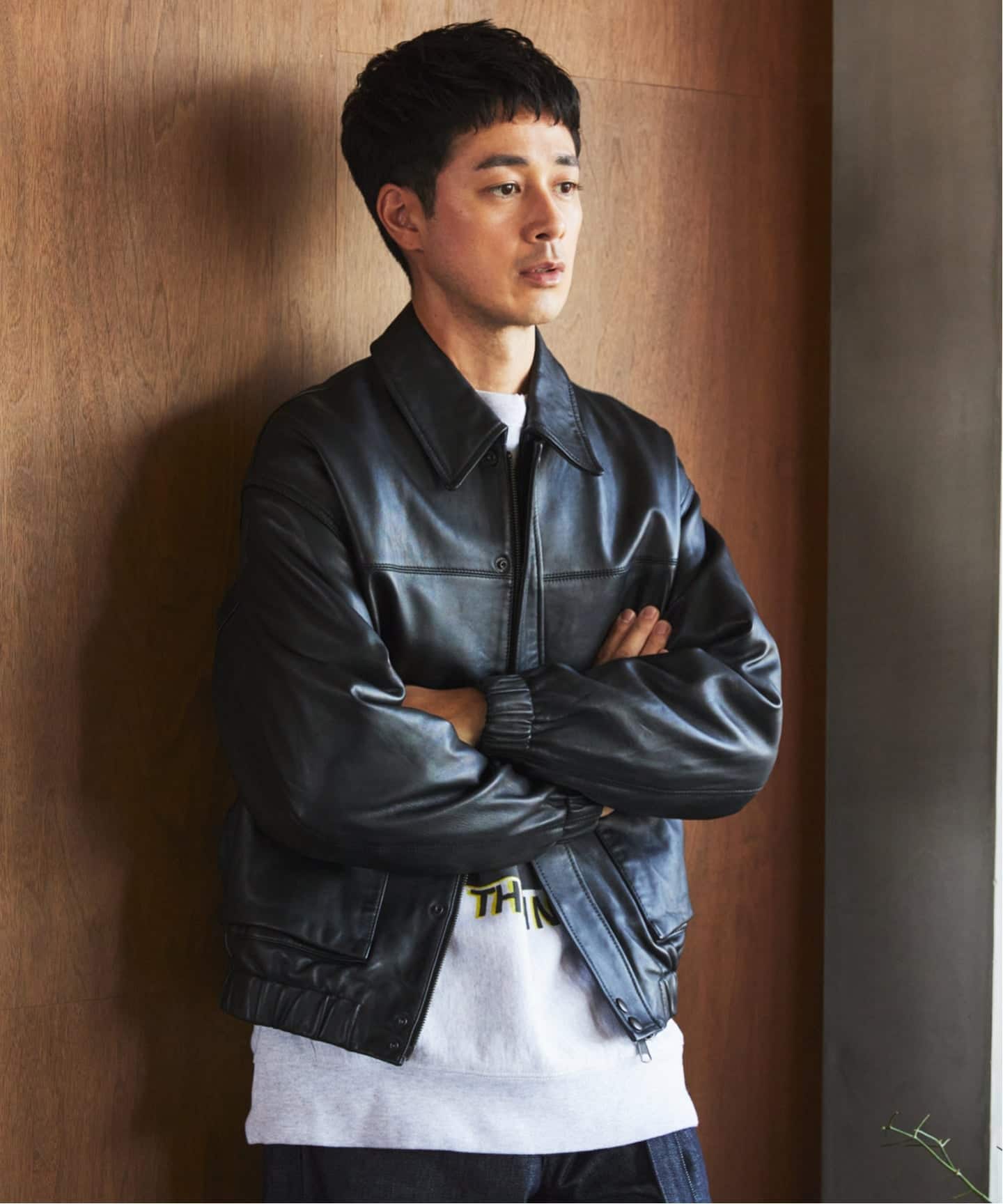 A2 レザーショートブルゾン（レザージャケット）｜EDIFICE