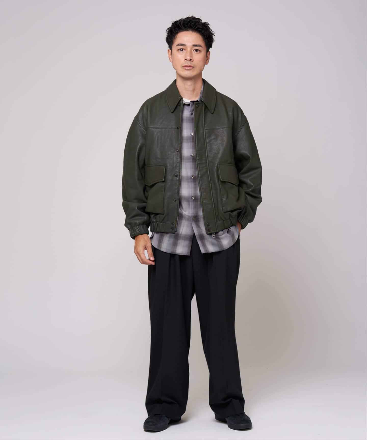 A2 レザーショートブルゾン（レザージャケット）｜EDIFICE