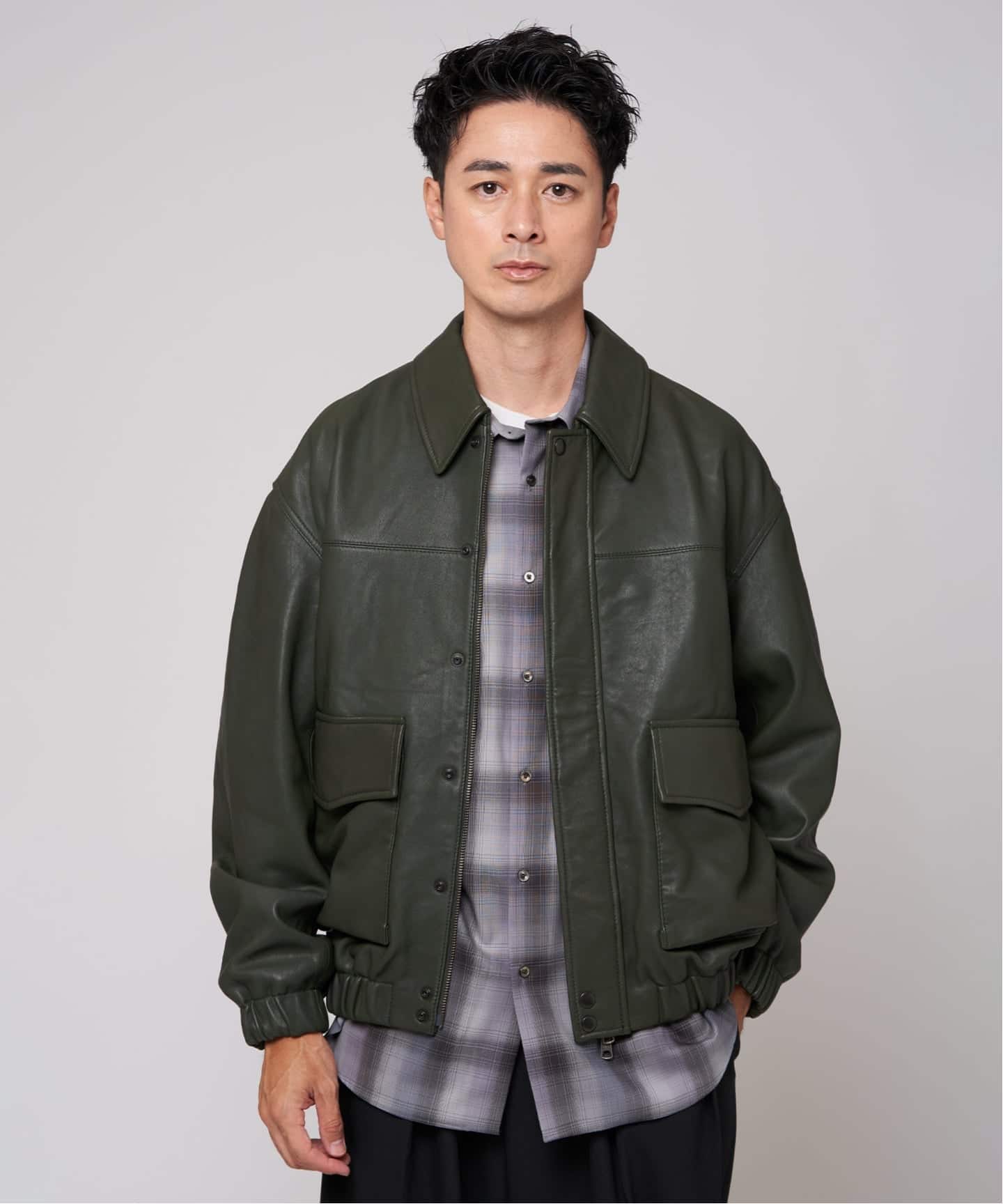 A2 レザーショートブルゾン（レザージャケット）｜EDIFICE