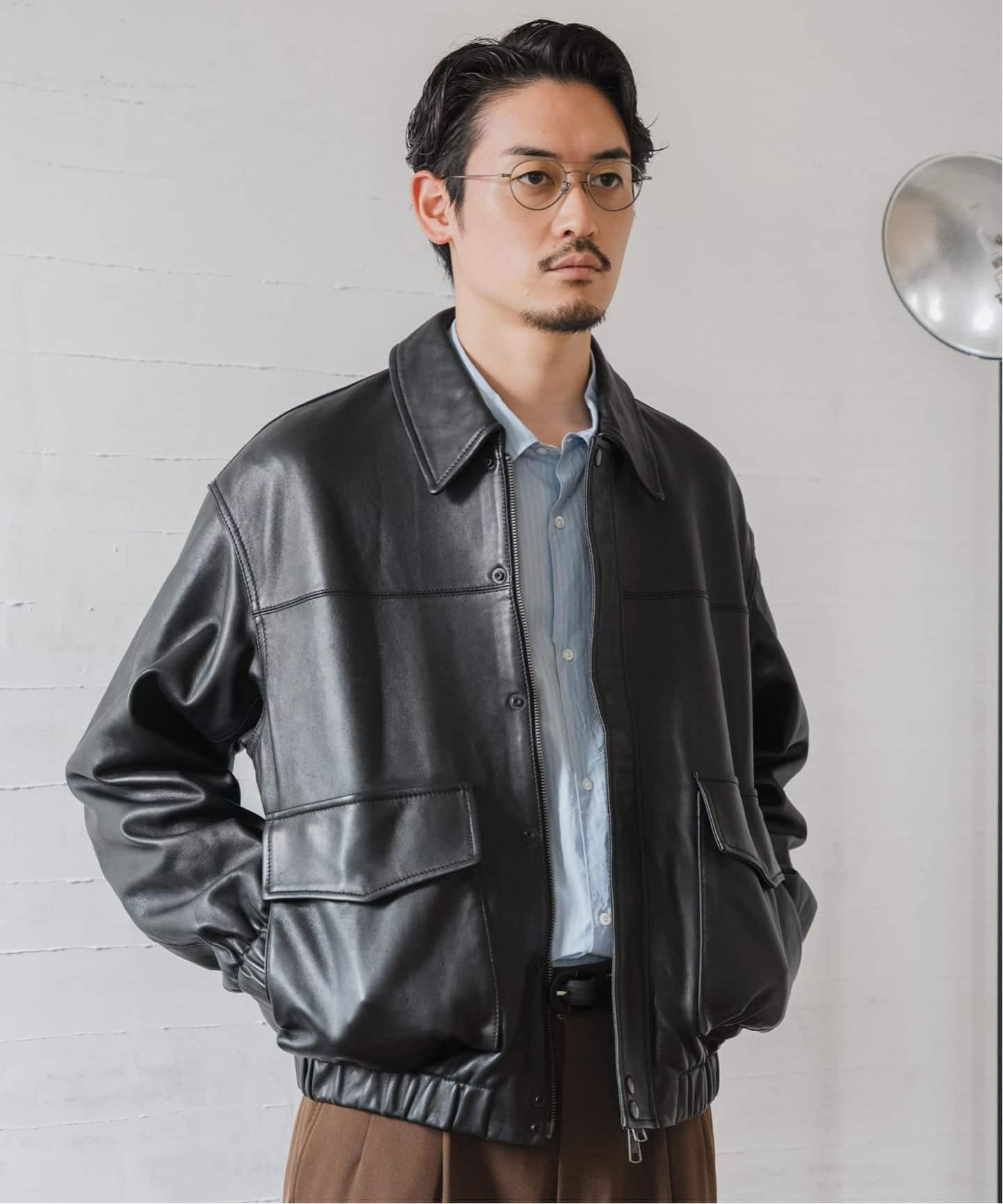 新品★EDIFICE★A2レザーショートブルゾン★S A2 レザーショートブルゾン（レザージャケット）｜EDIFICE