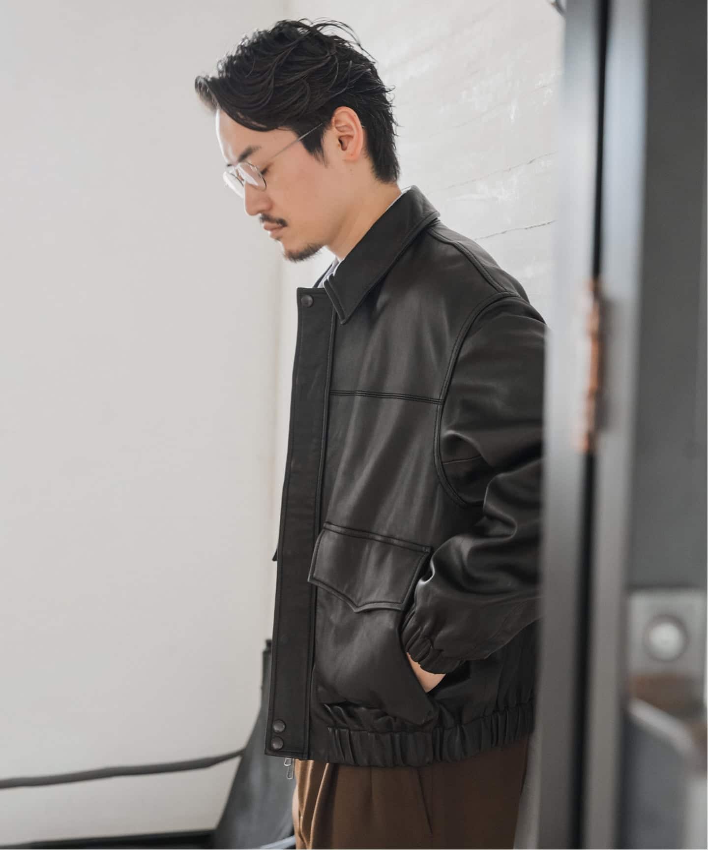 EDIFICE 革ジャン A2 LEATHER SHORT BZ A2 レザーショートブルゾン（レザージャケット）｜EDIFICE