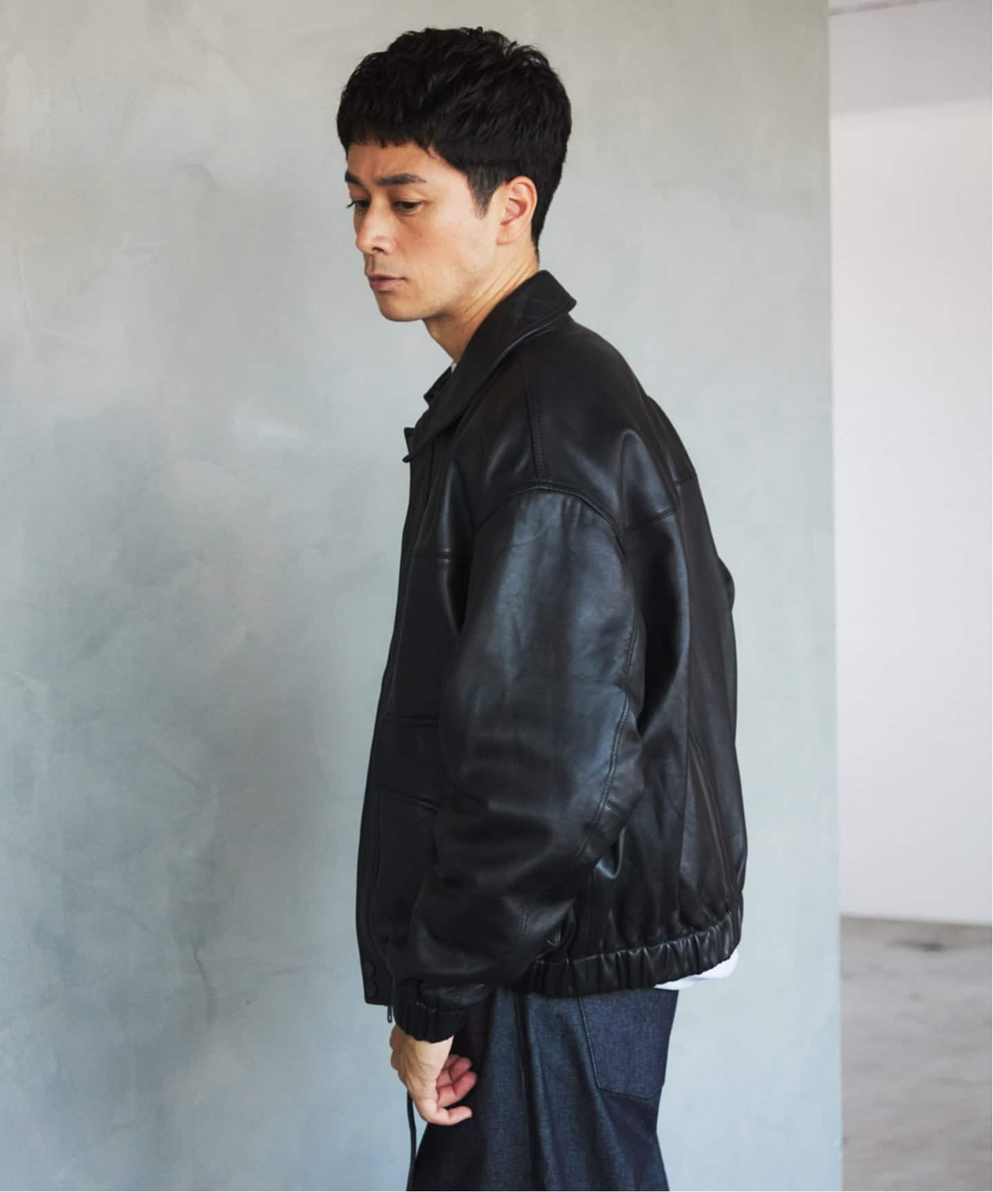 A2 レザーショートブルゾン（レザージャケット）｜EDIFICE