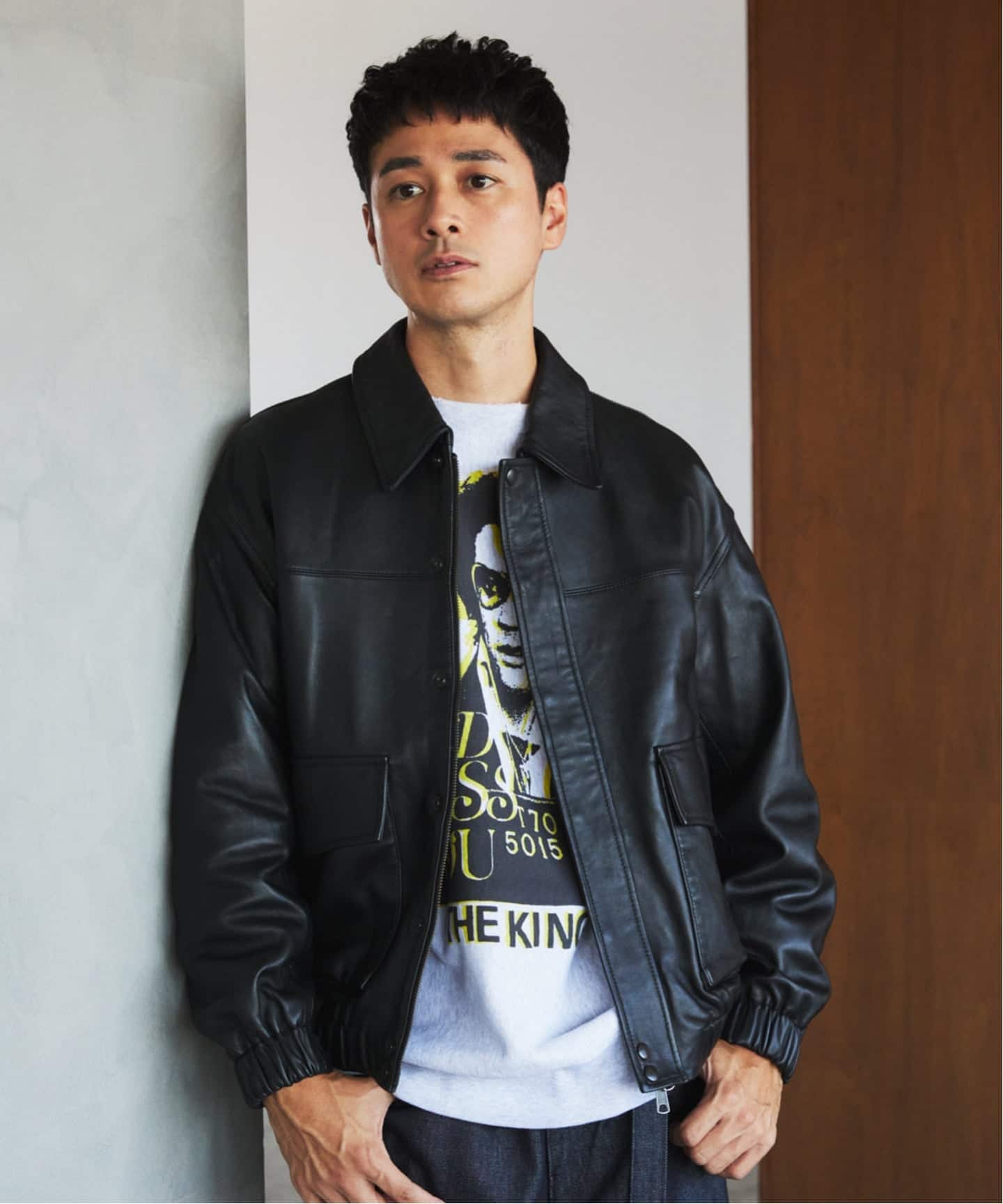 A2 レザーショートブルゾン（レザージャケット）｜EDIFICE