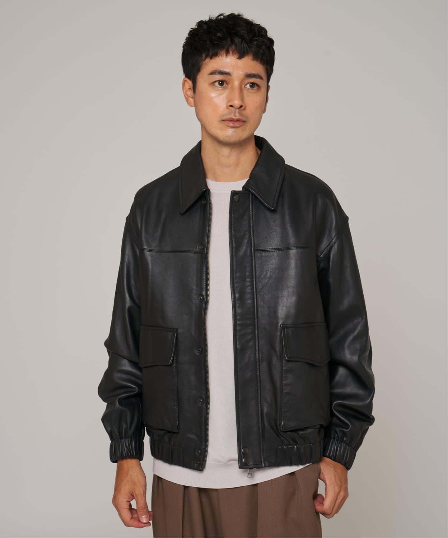 A2 レザーショートブルゾン（レザージャケット）｜EDIFICE