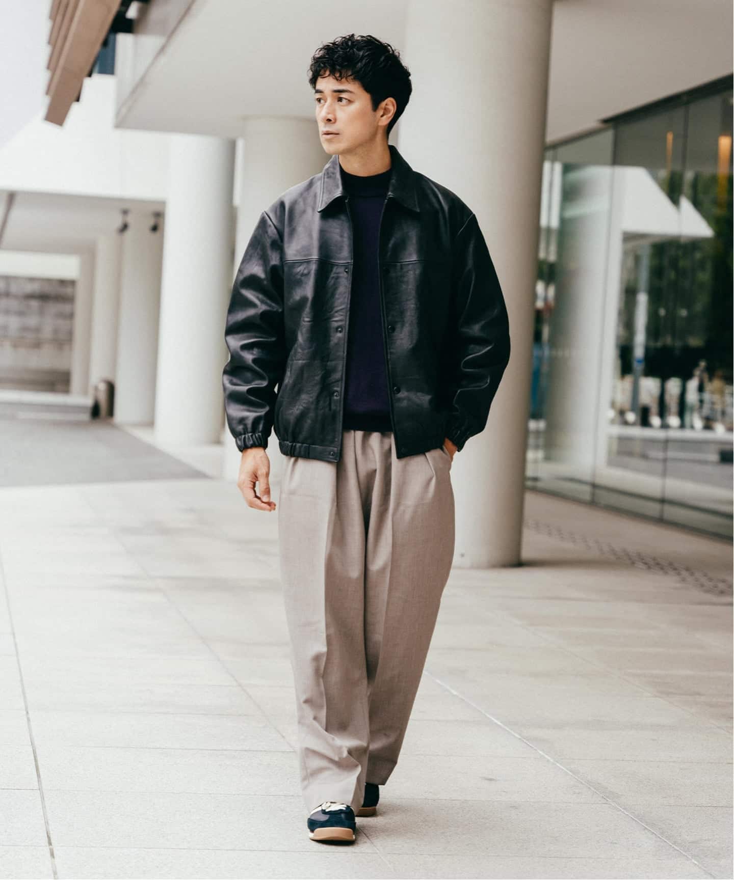 べジタブルラムレザー コーチジャケット（レザージャケット