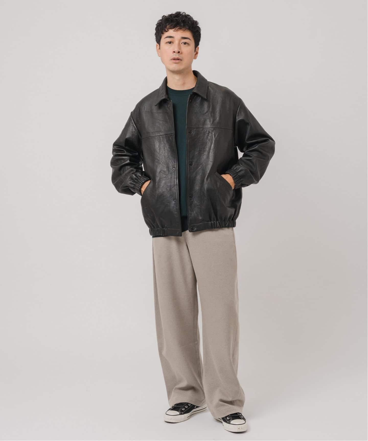 べジタブルラムレザー コーチジャケット（レザージャケット）｜EDIFICE