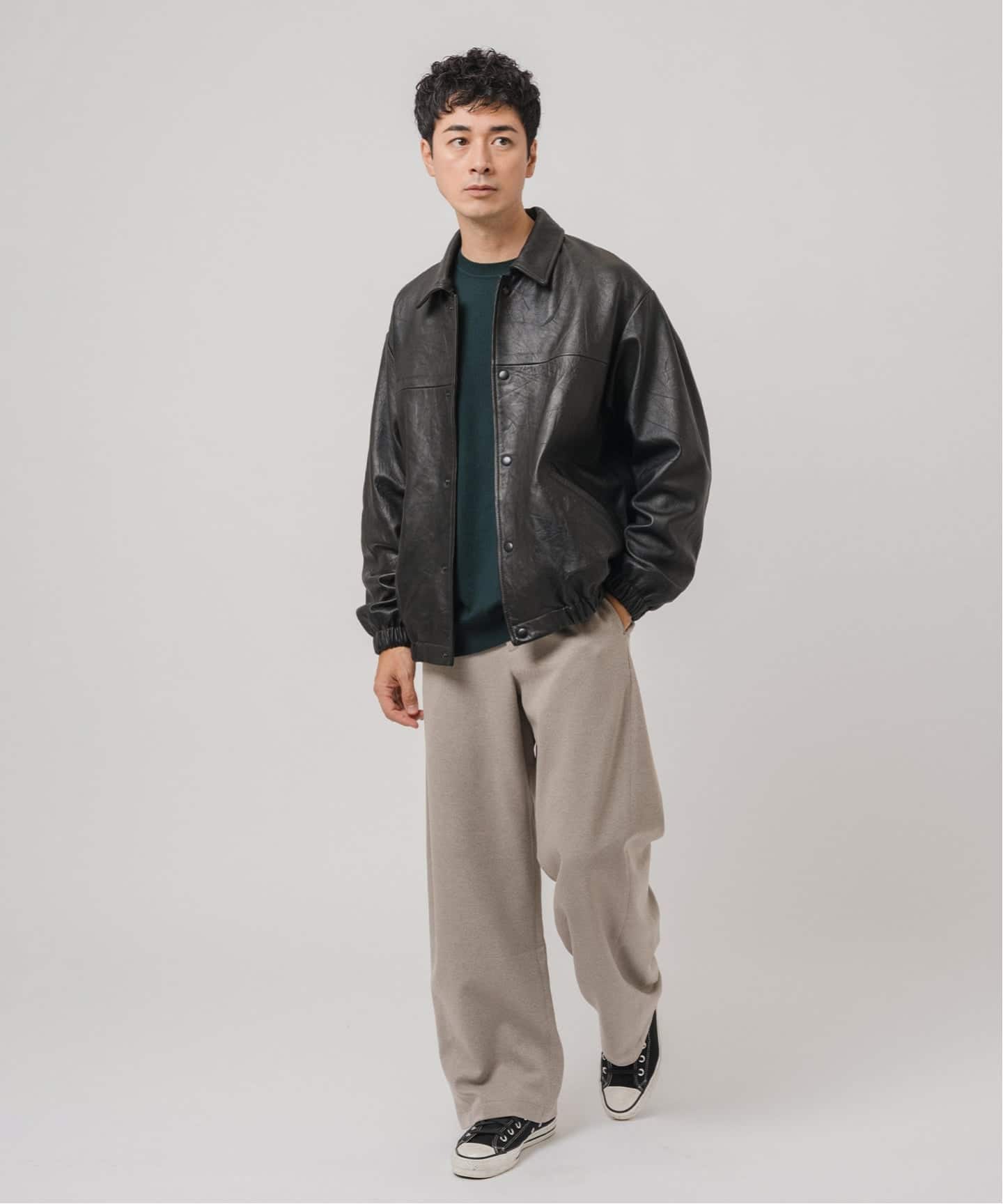 ÉDIFICE 羊革ジャケット Lサイズ EDIFICE エディフィス ラムレザー ジャケット 48 羊革