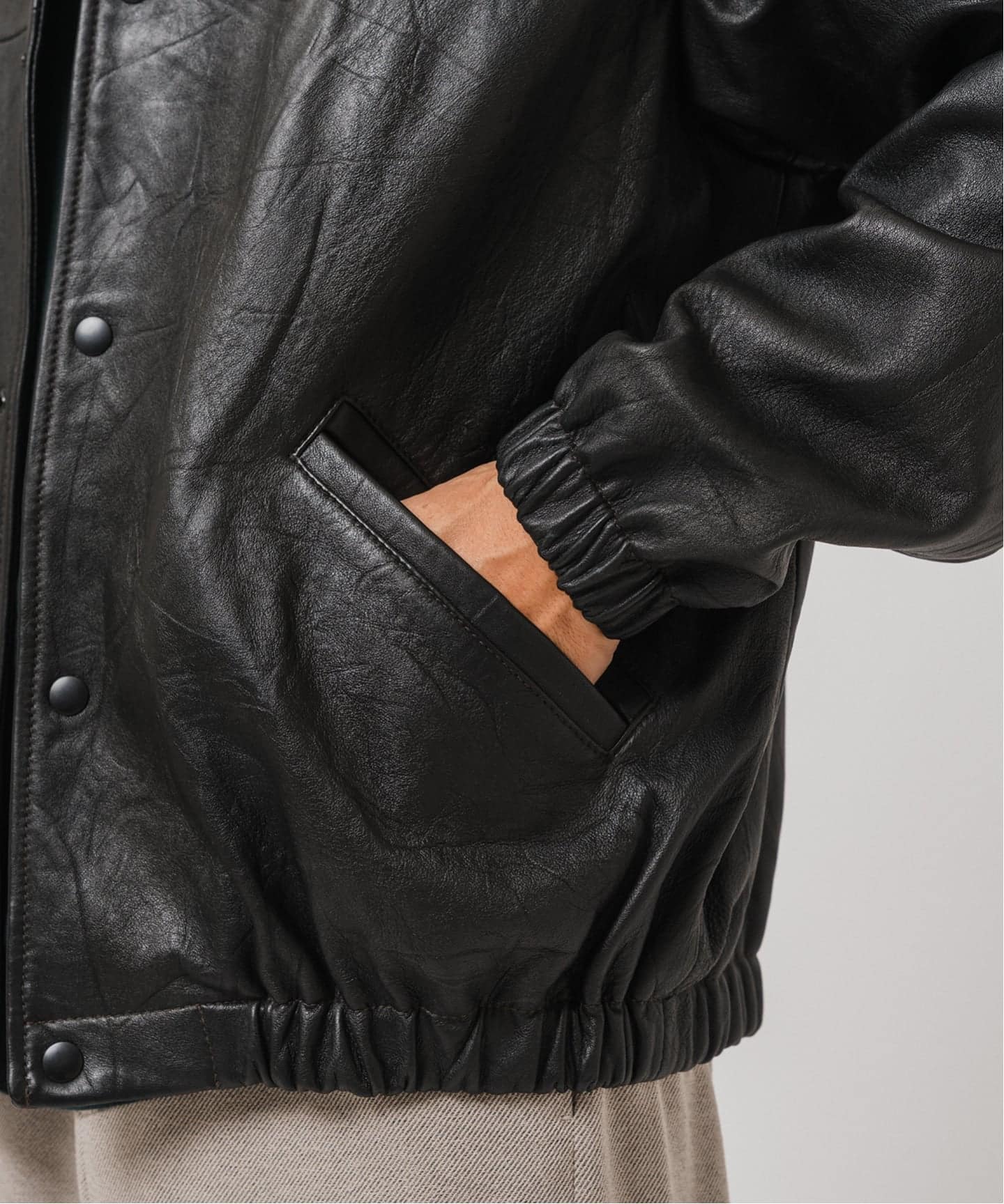 べジタブルラムレザー コーチジャケット（レザージャケット）｜EDIFICE
