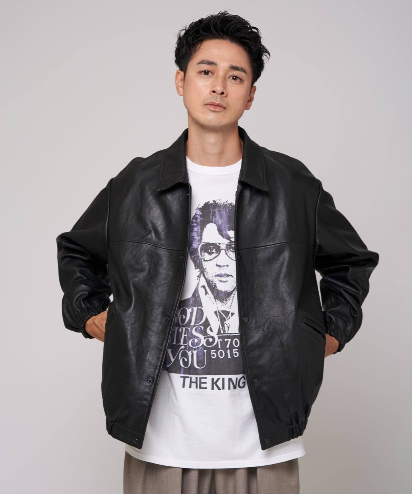 EDIFICE　べジタブルラムレザー コーチジャケット M べジタブルラムレザー コーチジャケット（レザージャケット）｜EDIFICE