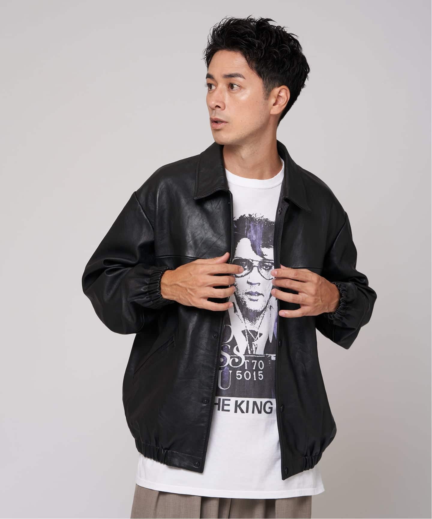 べジタブルラムレザー コーチジャケット（レザージャケット）｜EDIFICE