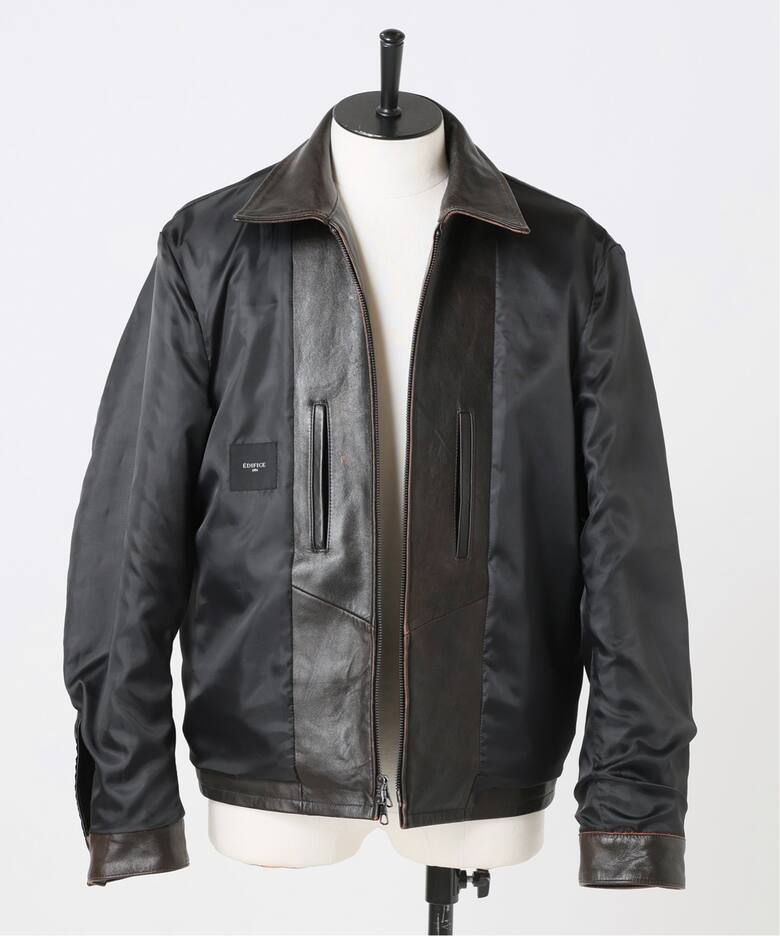 ラムレザー フレンチアンティーク ライダースジャケット（レザー  