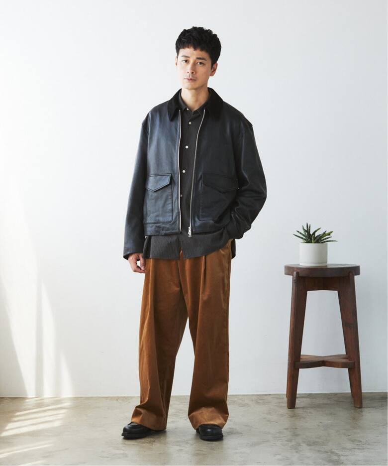 LA BOUCLE (ラブークル) LAMB LEATHER FLIGHT ジャケット（レザー 