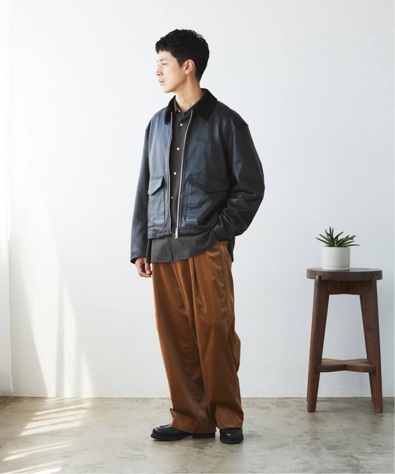 LA BOUCLE (ラブークル) LAMB LEATHER FLIGHT ジャケット（レザー 