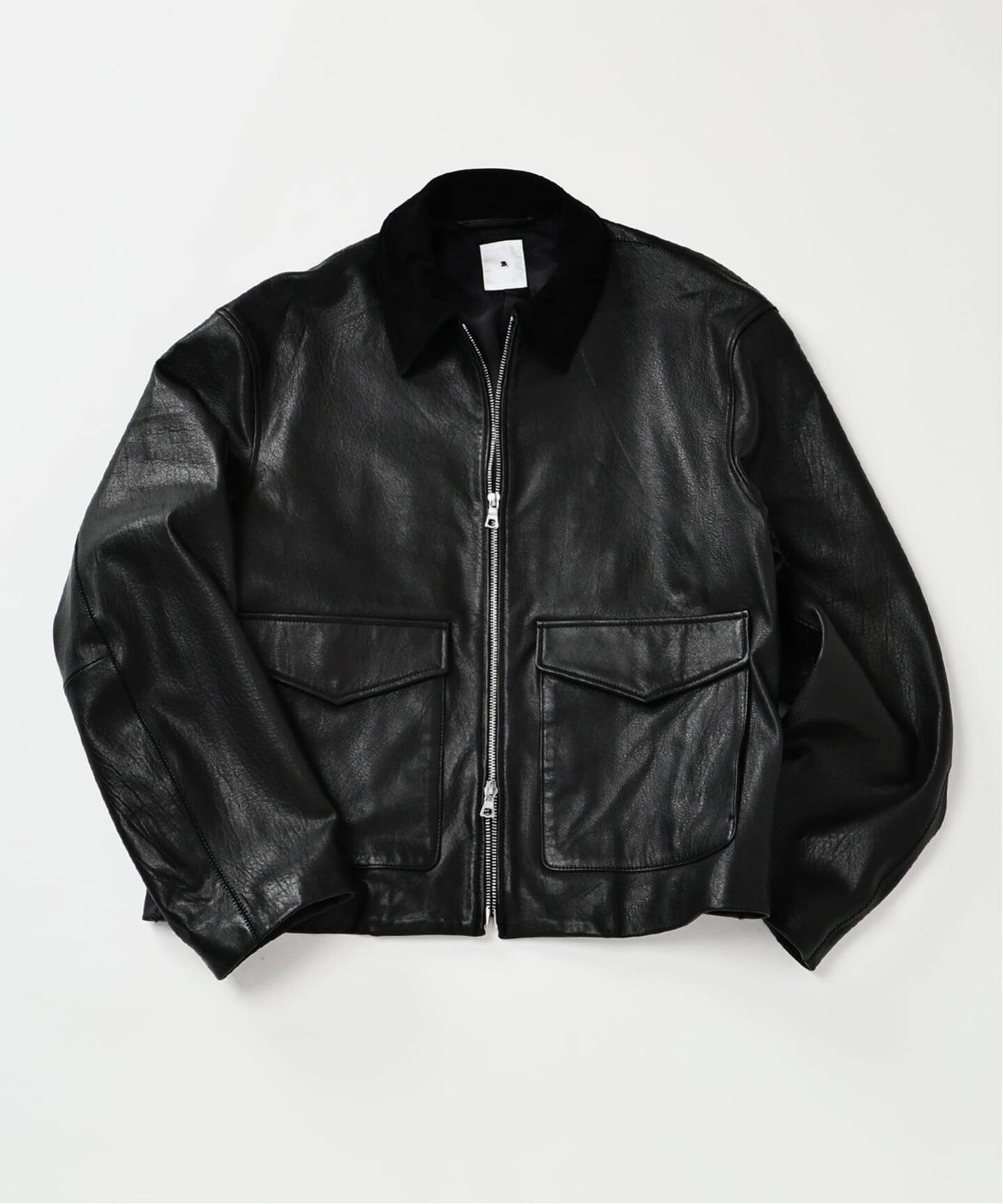 LA BOUCLE (ラブークル) LAMB LEATHER FLIGHT ジャケット（レザー