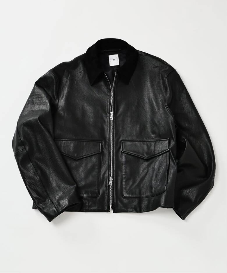 LA BOUCLE (ラブークル) LAMB LEATHER FLIGHT ジャケット（レザー 