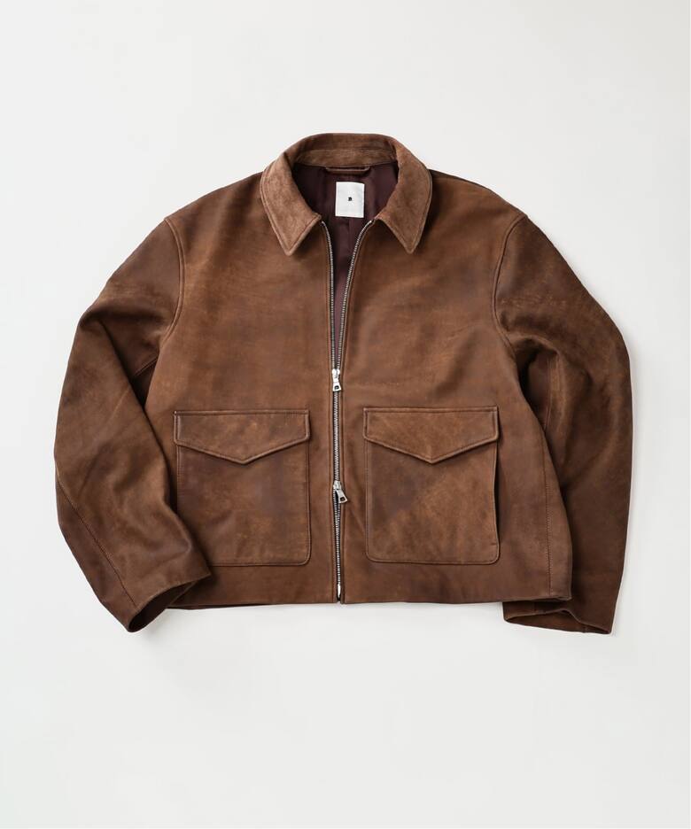 LA BOUCLE (ラブークル) LAMB LEATHER FLIGHT ジャケット（レザー 