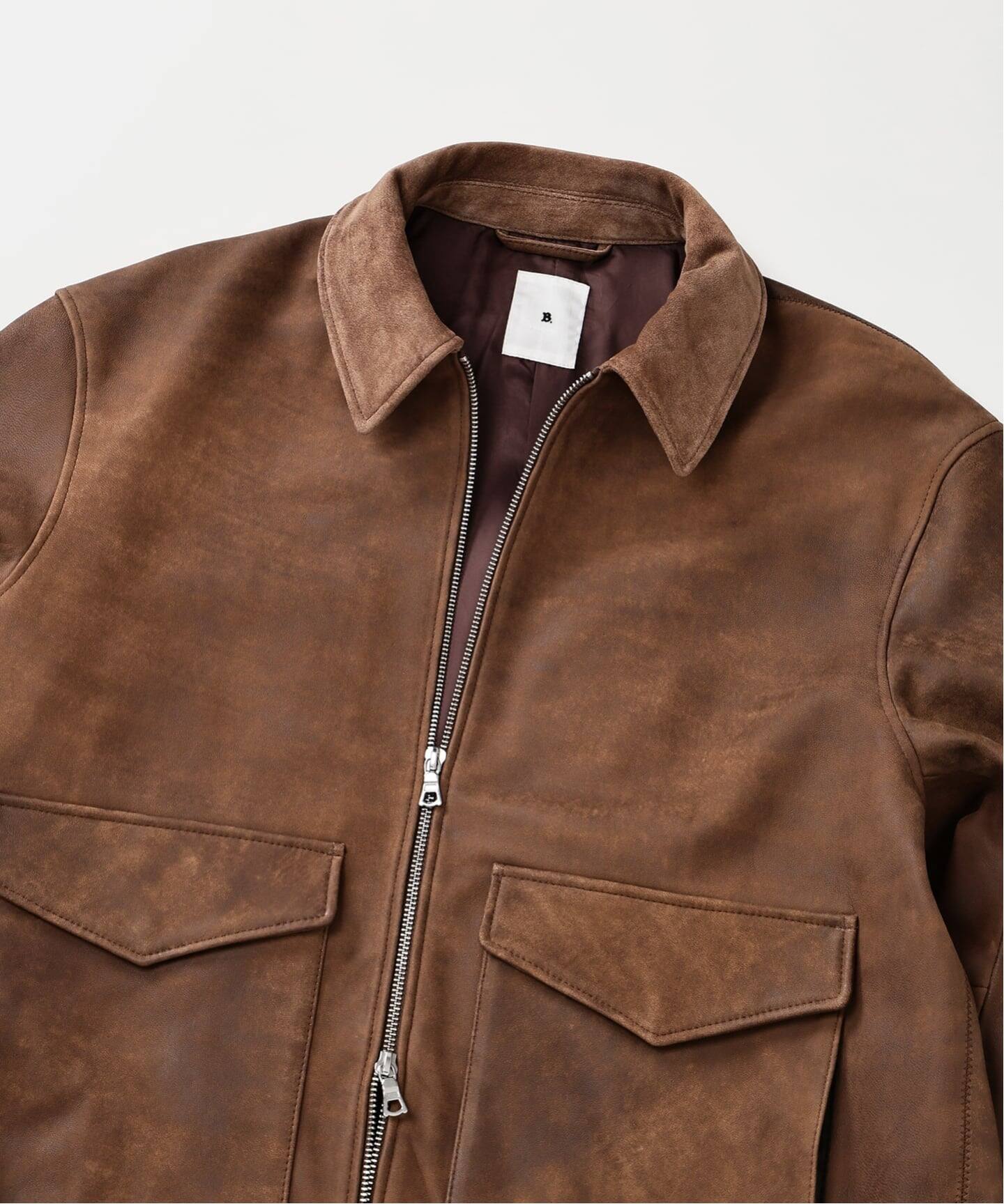 LA BOUCLE (ラブークル) LAMB LEATHER FLIGHT ジャケット（レザー