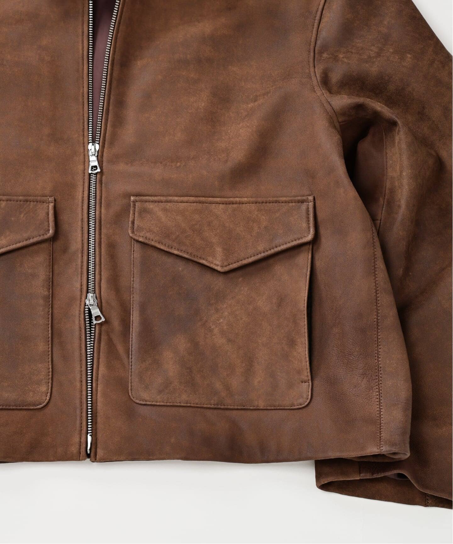 LA BOUCLE (ラブークル) LAMB LEATHER FLIGHT ジャケット LA BOUCLE (ラブークル) LAMB LEATHER FLIGHT ジャケット