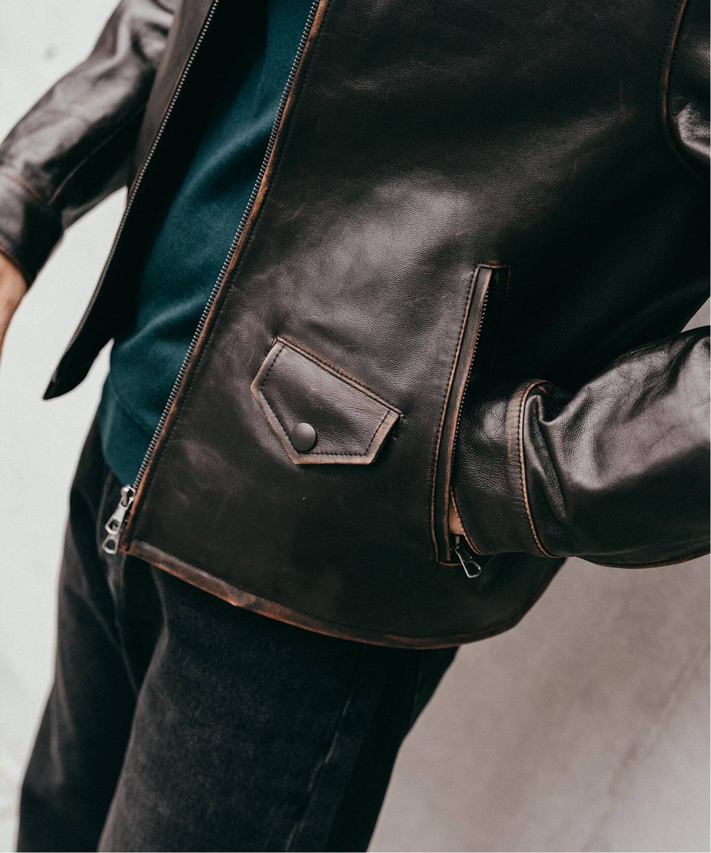 EDIFICE レザージャケット ライダースジャケット Lサイズ EDIFICE レザージャケット ライダースジャケット Lサイズ