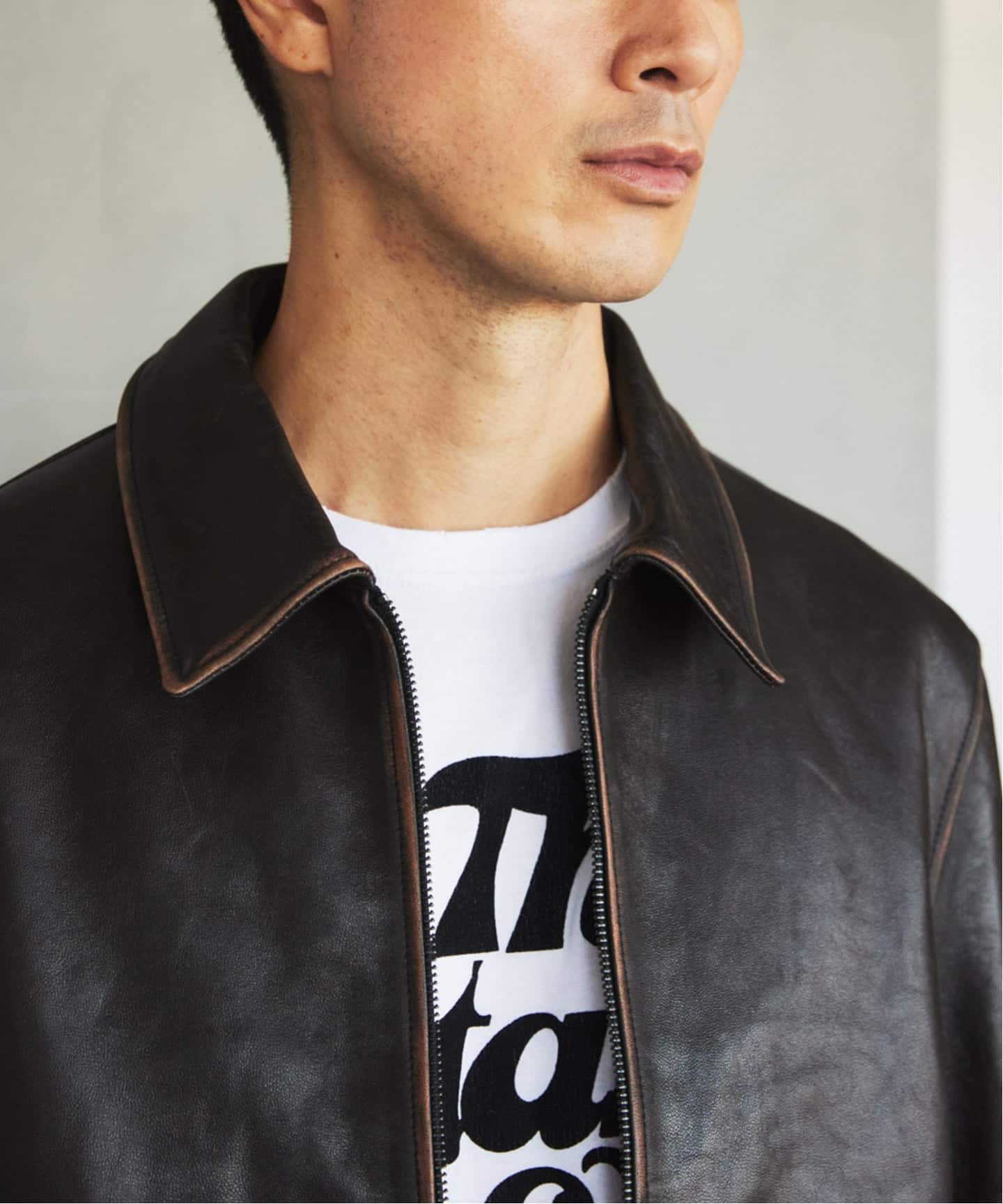 ラムレザー フレンチアンティーク ライダースジャケット（レザー