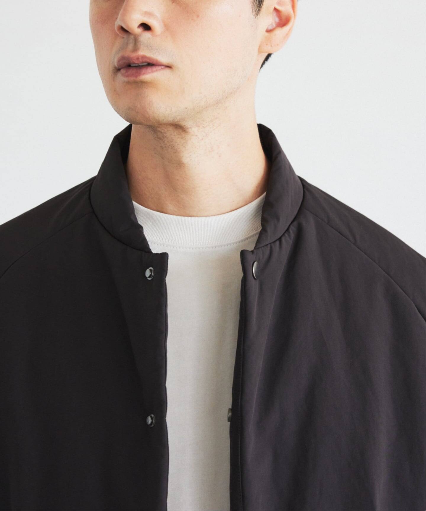 エディフィス EDIFICE 15AW 中綿ジャケット ブルゾン フード 44 紺