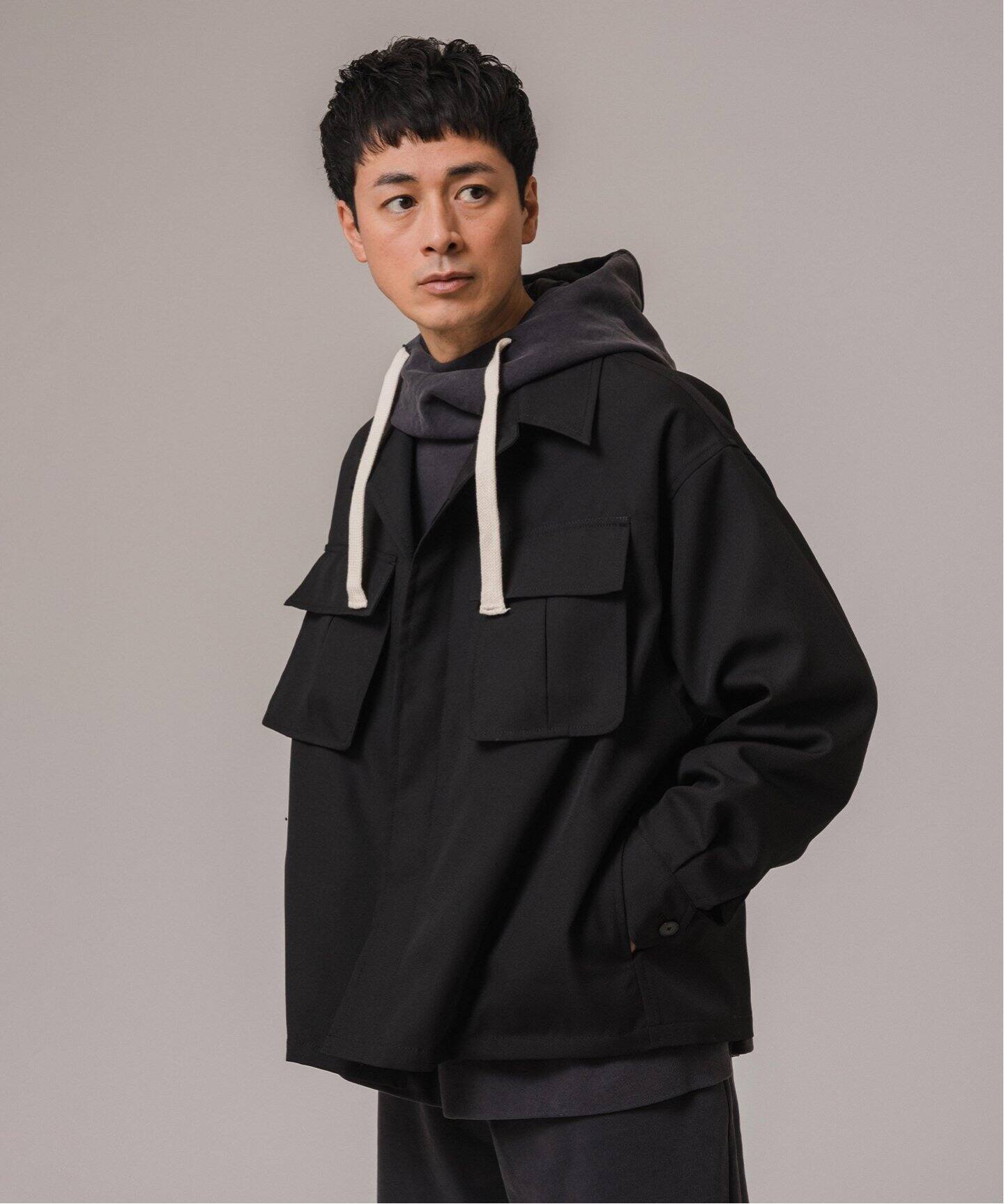 ギャバ ダブルポケット ショートブルゾン（その他ブルゾン／アウター  