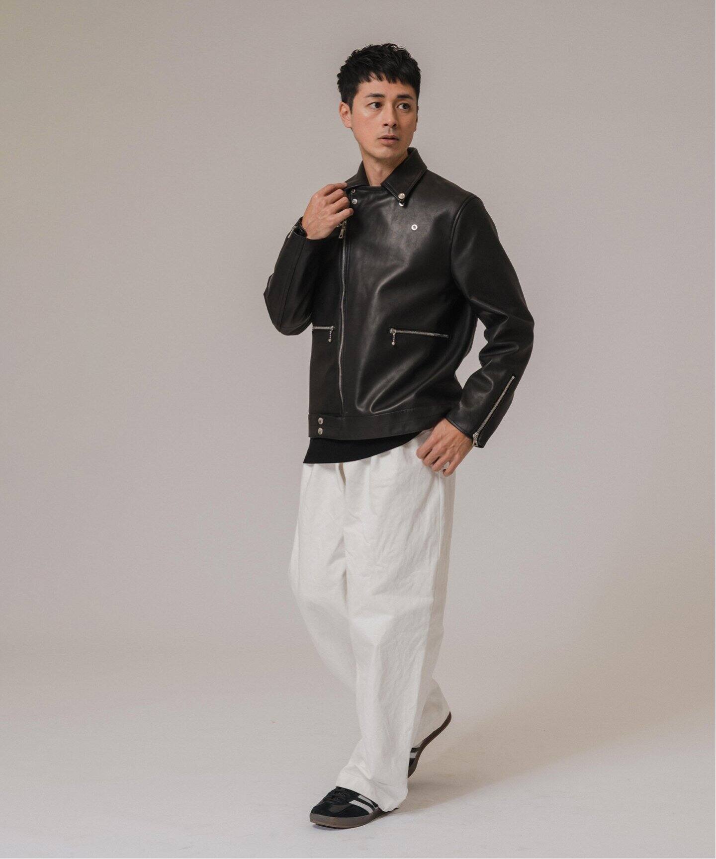 CONFFECT EDIFICE】SHEEPLEATHER MORTORCYCLE DOUBLE JACKET（レザー 