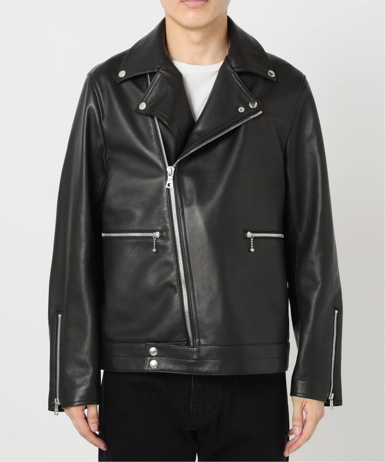 CONFFECT EDIFICE】SHEEPLEATHER MORTORCYCLE DOUBLE JACKET（レザー 