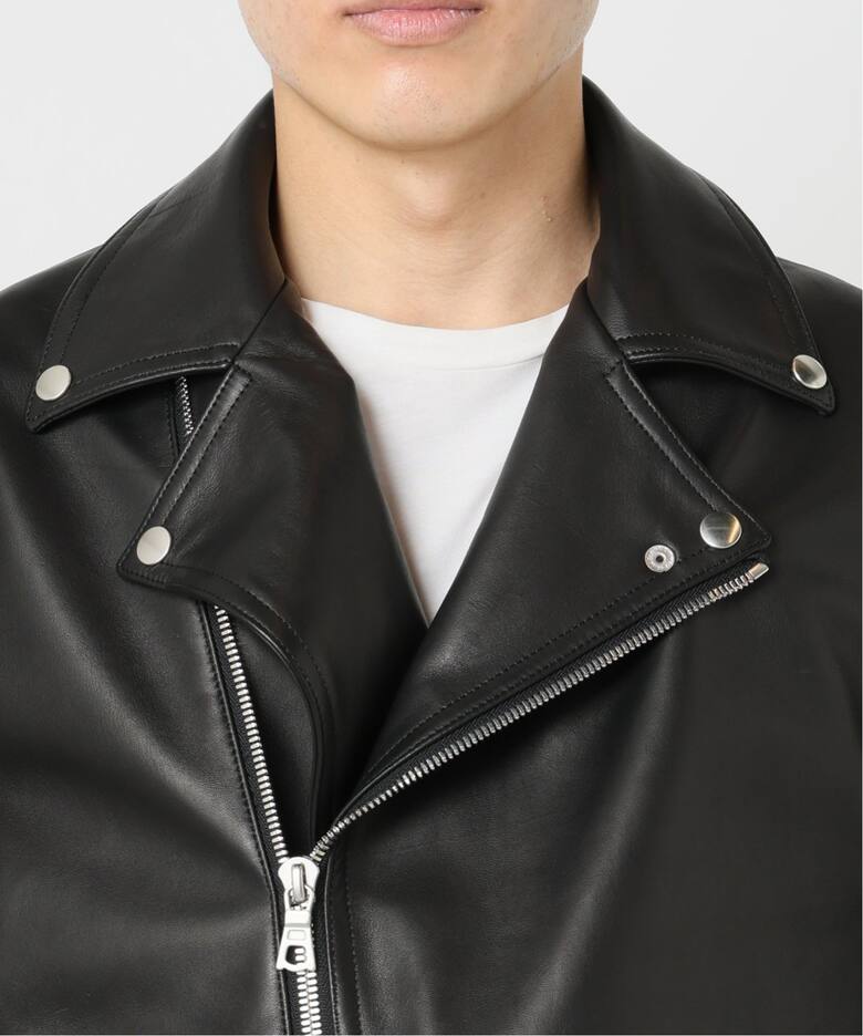 CONFFECT EDIFICE】SHEEPLEATHER MORTORCYCLE DOUBLE JACKET（レザー 