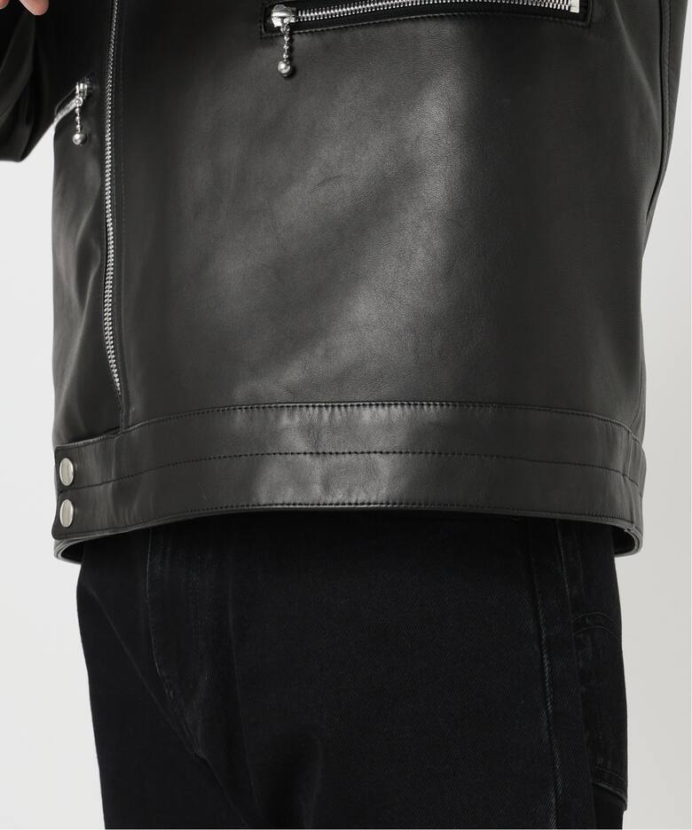 CONFFECT EDIFICE】SHEEPLEATHER MORTORCYCLE DOUBLE JACKET（レザー 