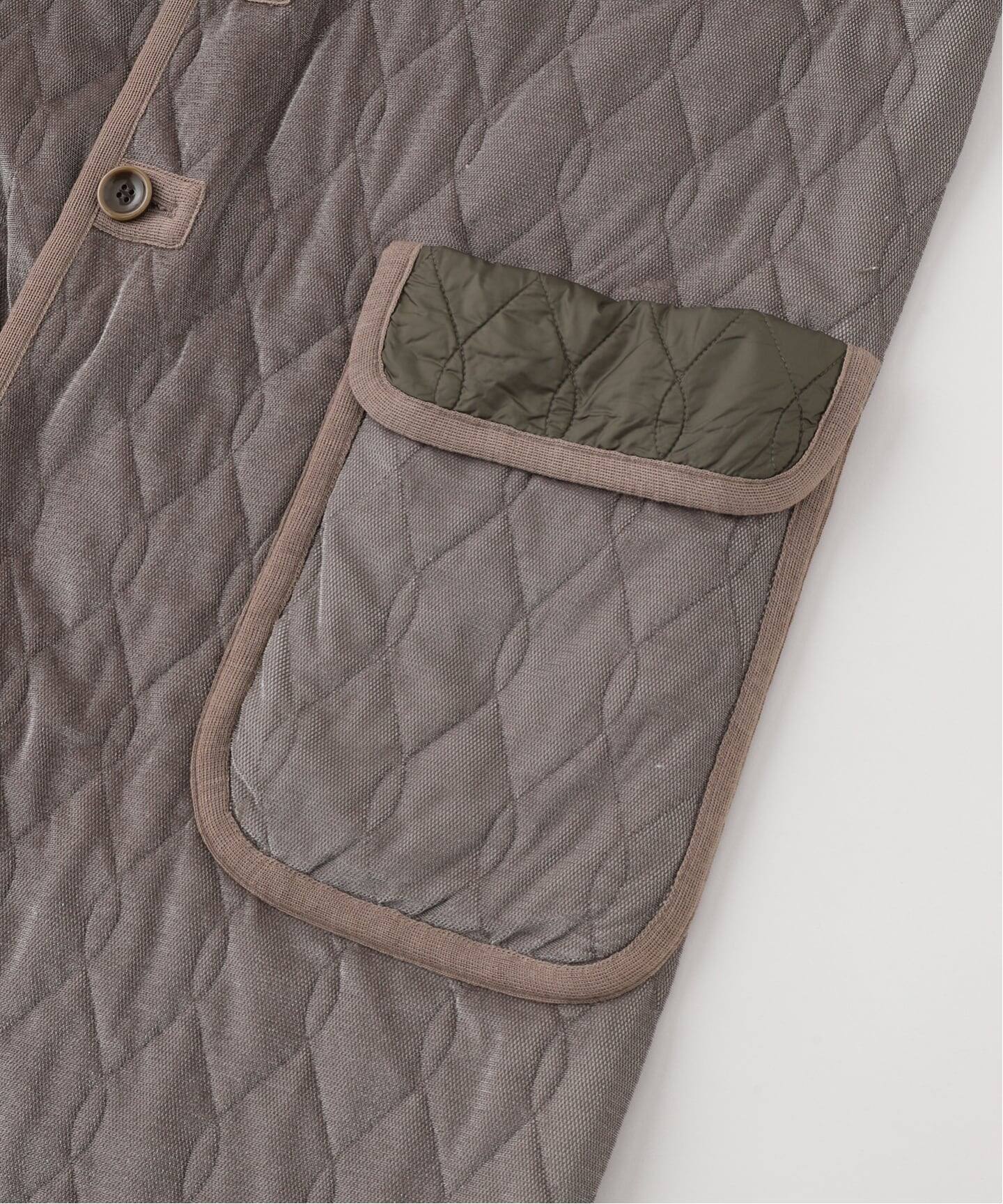 m's braque (エムズ ブラック) SILK LOFT QUILTING CAR LONG ベスト