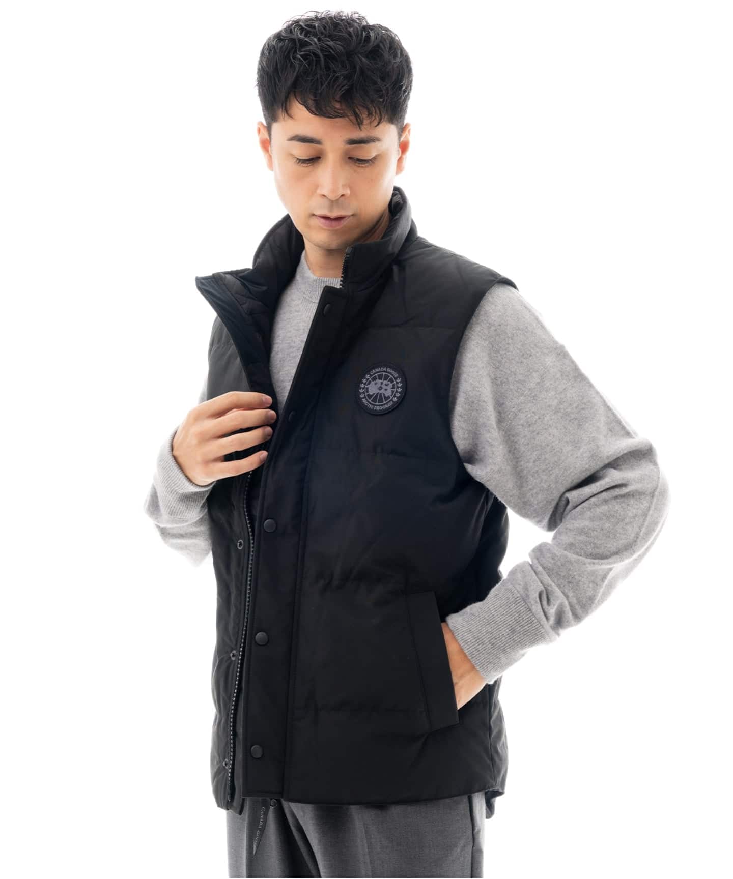 トップス   MENS 2081MB Garson Vest ガーソン ベスト ブラックレーベル(2081MB)｜カナダグース (CANADA