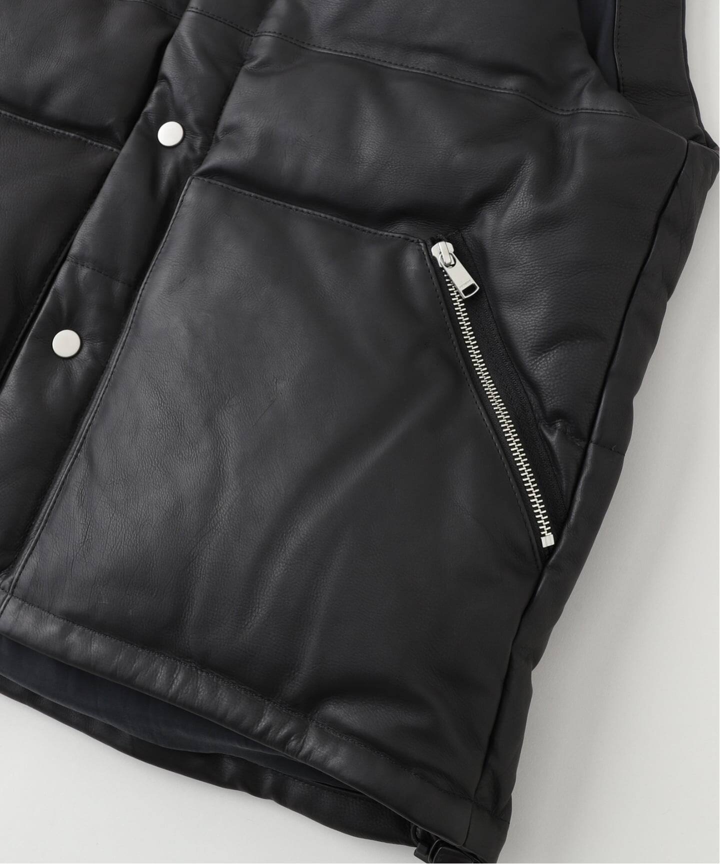 nonnative (ノンネイティブ) EXPLORER DOWN VEST COW LEATHER（ダウン