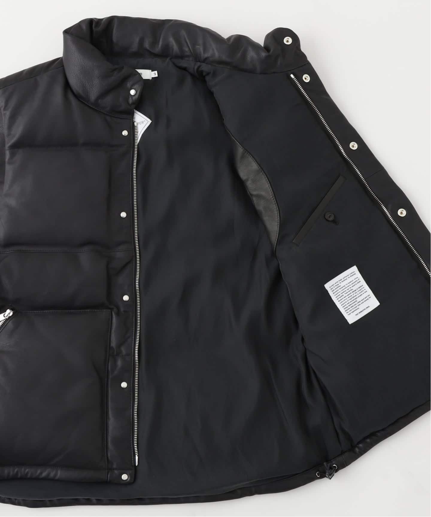 nonnative (ノンネイティブ) EXPLORER DOWN VEST COW LEATHER（ダウン