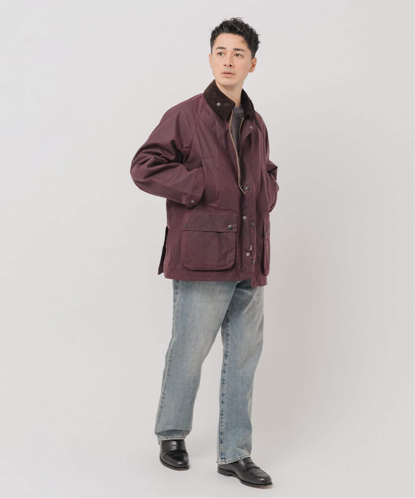 barbour バブアー　OS BEDELE RED 36 barbour バブアー OS BEDELE RED 36 Barbour Washed Slim Bedale in