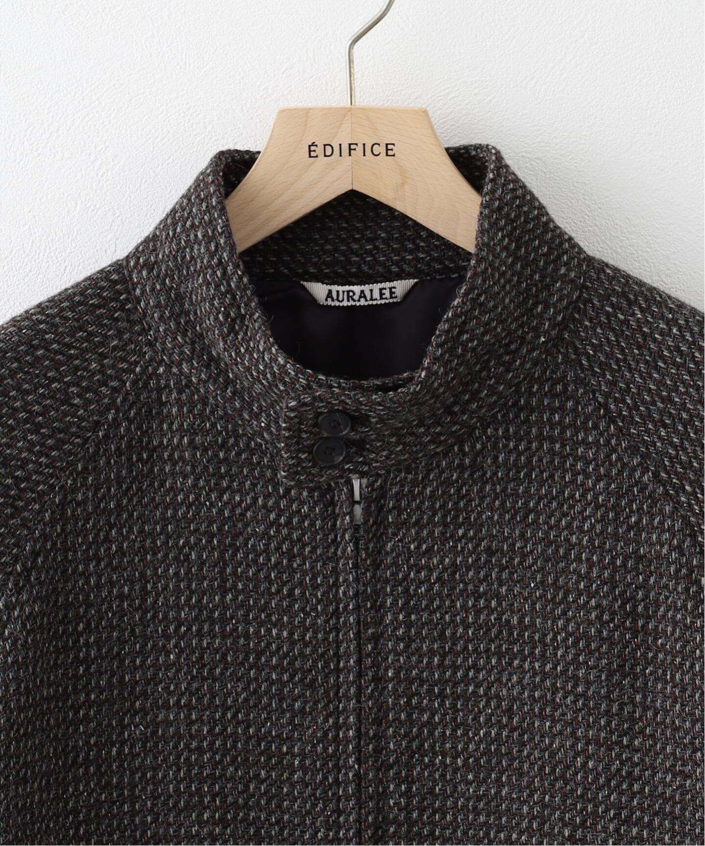AURALEE ウールアルパカ ツイード ブルゾン ジャケット AURALEE (オーラリー) ALPACA WOOL SILK TWEED ZIP BLOUS