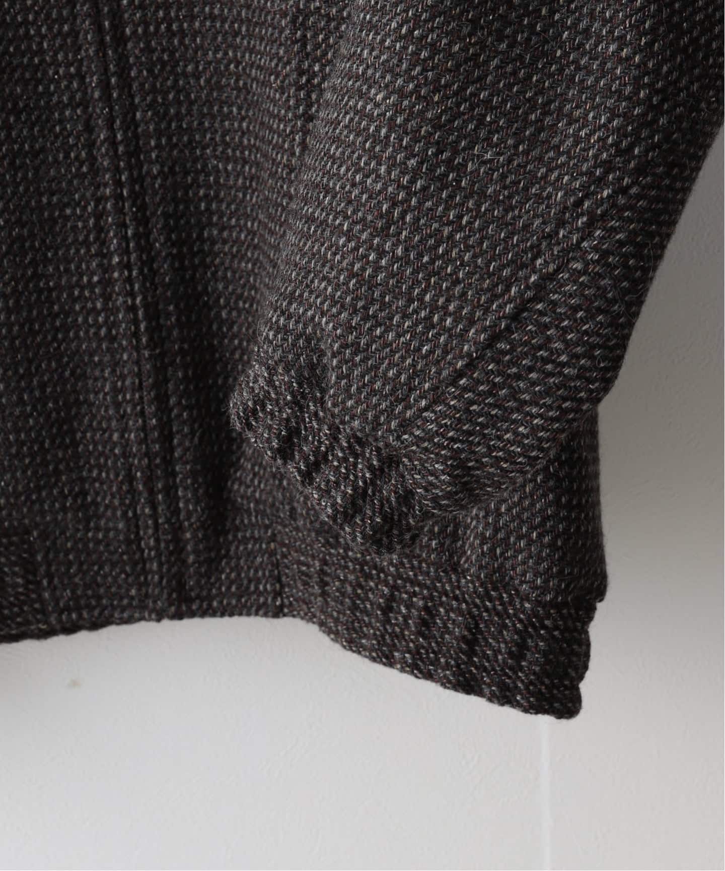 AURALEE (オーラリー) ALPACA WOOL SILK TWEED ZIP BLOUS