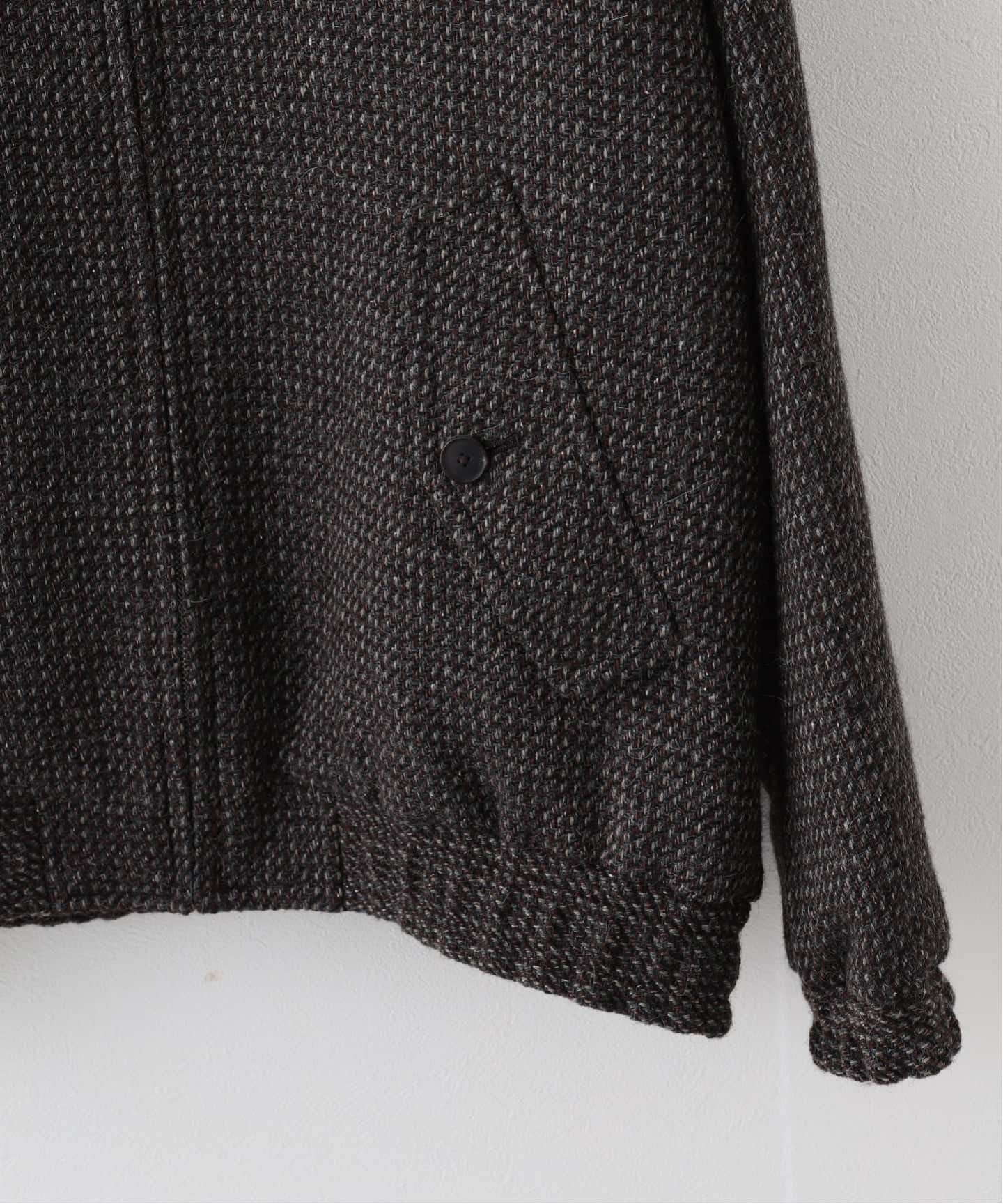 AURALEE (オーラリー) ALPACA WOOL SILK TWEED ZIP BLOUS A25AB03LS