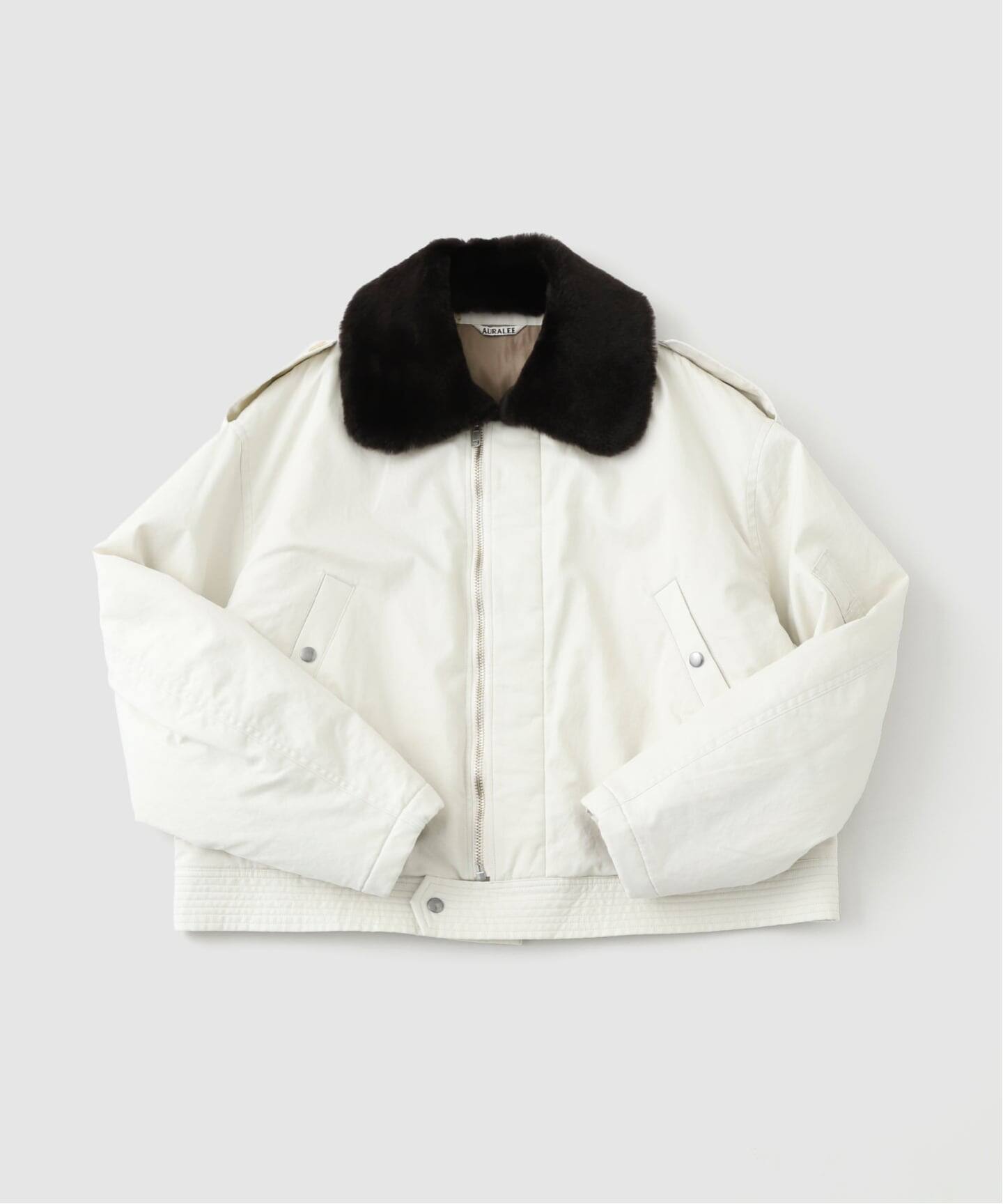 【値下げ！】WASHED FINX COTTON FLIGHT BLOUSON AURALEE WASHED FINX COTTON GABARDINE FLIGHT BLO
