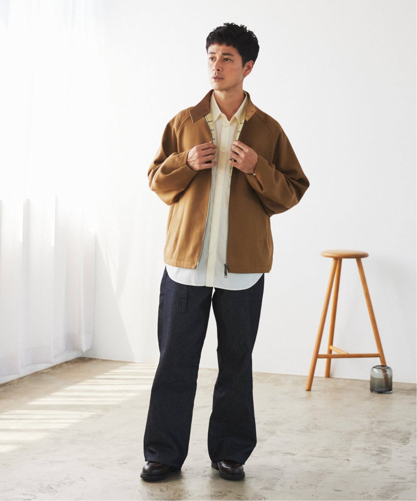BARACUTA x EDIFICE バラクータ エディフィス 25AW 別注 G4 ブルゾン BR253M10ED01 / 25011310011130 L キャメル スイングトップ ドライバーズジャケット ハリントン アウター【中古】【BARACUTA × EDIFICE】 BARACUTA x EDIFICE バラクータ エディフィス 25AW 別注 G4 ブルゾン L