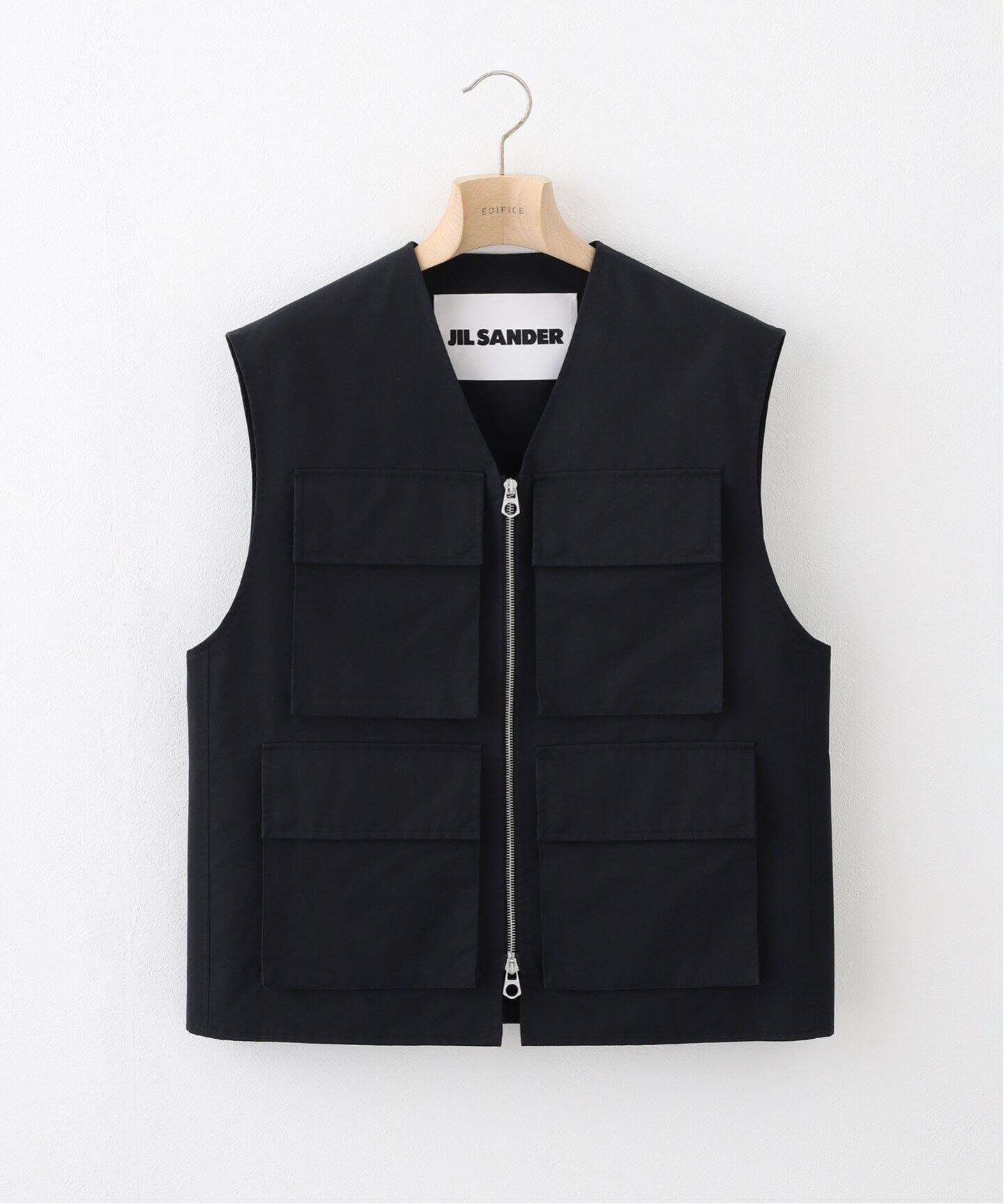 JIL SANDER (ジルサンダー) C/Si ZIP UP VEST J22SW0001J45266（ベスト  