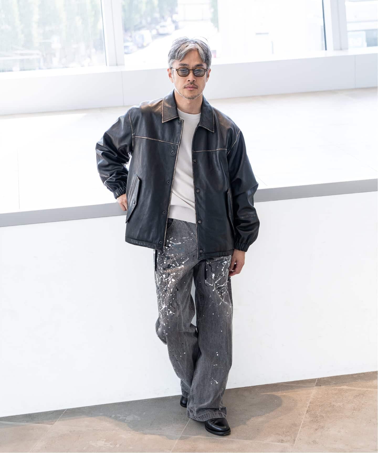CCU(シーシーユー) 別注 Rub Skin コーチ JK（レザージャケット