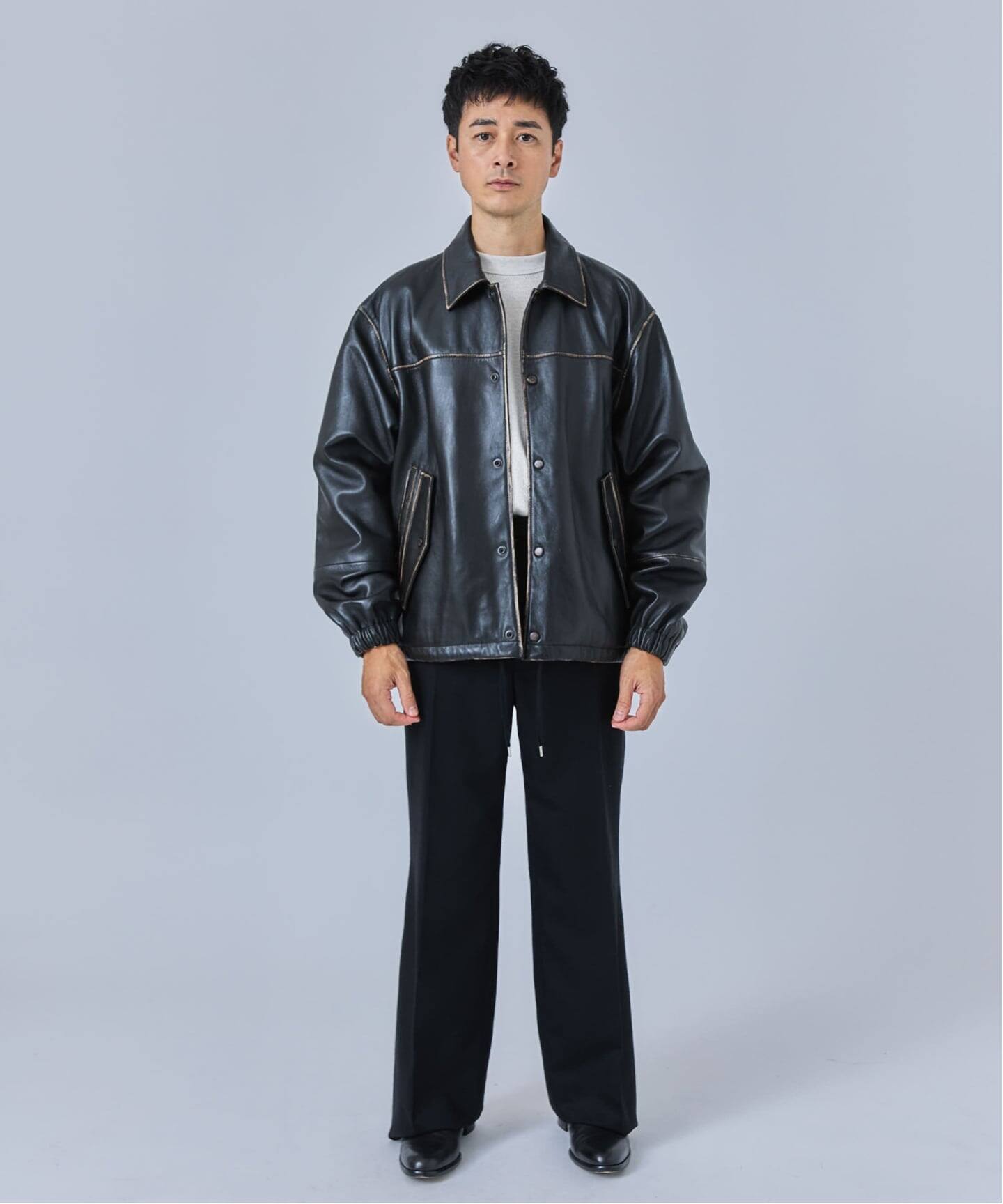 CCU(シーシーユー) 別注 Rub Skin コーチ JK（レザージャケット