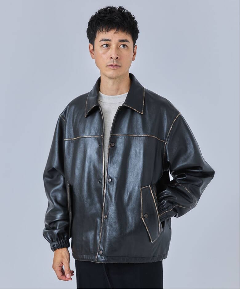 CCU(シーシーユー) 別注 Rub Skin コーチ JK（レザージャケット 
