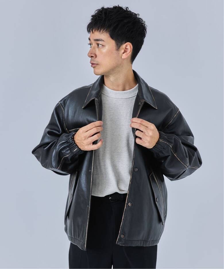 CCU(シーシーユー) 別注 Rub Skin コーチ JK（レザージャケット 