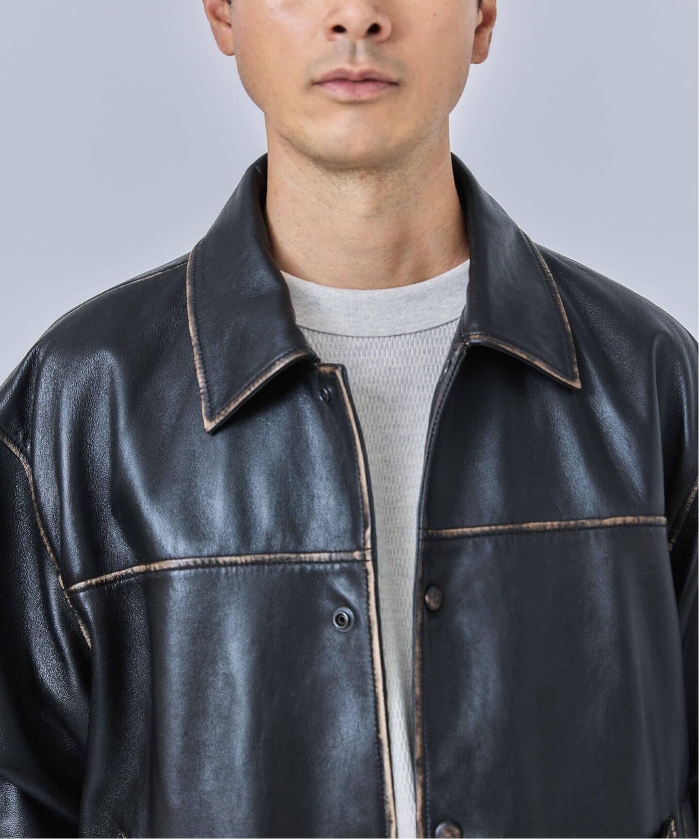 CCU(シーシーユー) 別注 Rub Skin コーチ JK（レザージャケット