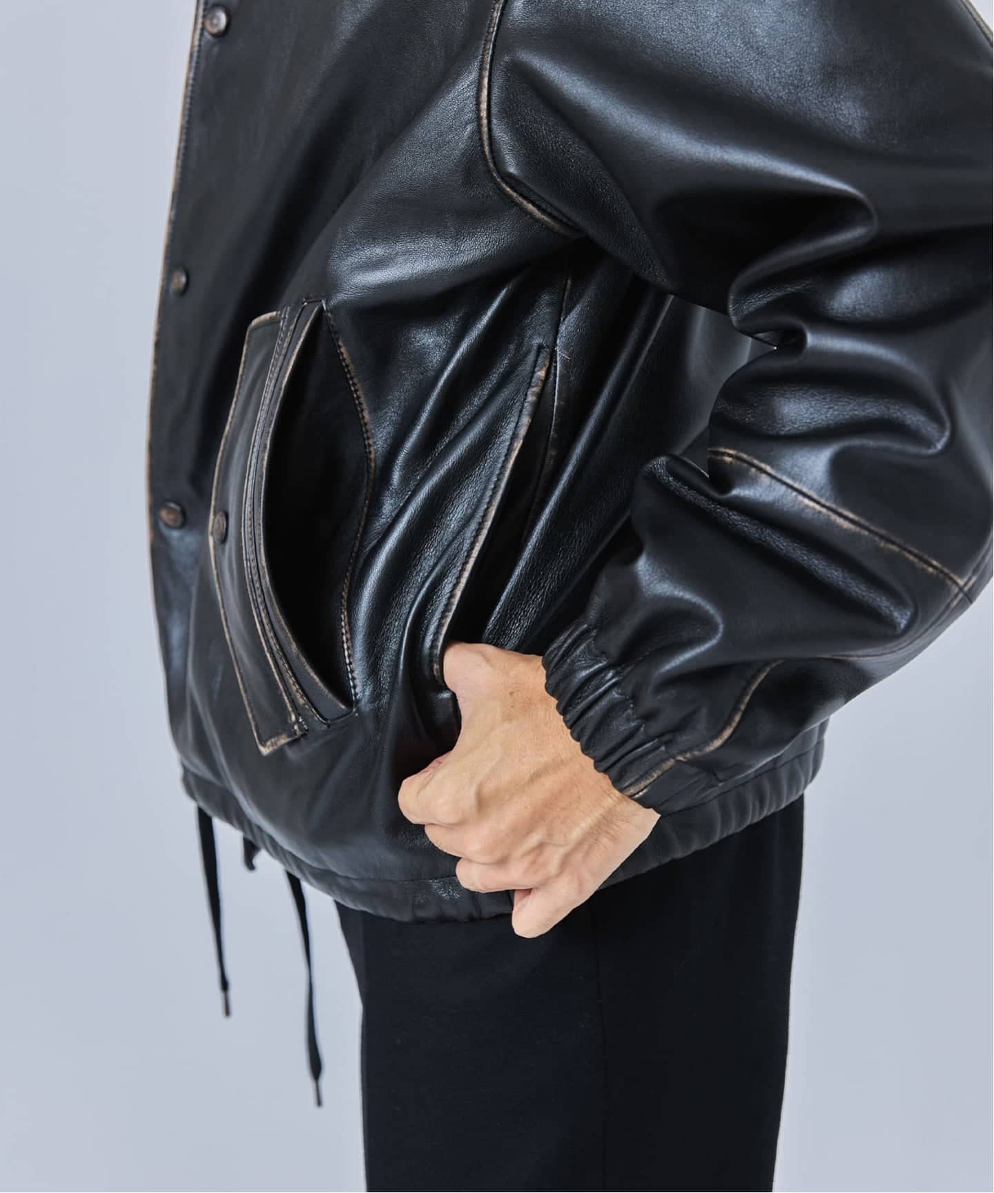 CCU(シーシーユー) 別注 Rub Skin コーチ JK（レザージャケット