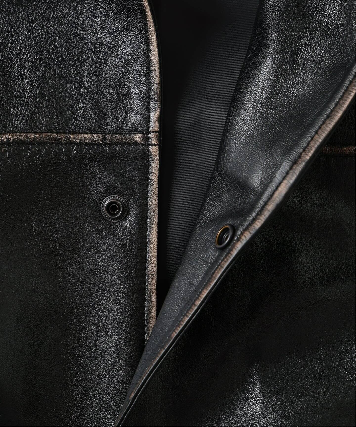 CCU(シーシーユー) 別注 Rub Skin コーチ JK（レザージャケット 
