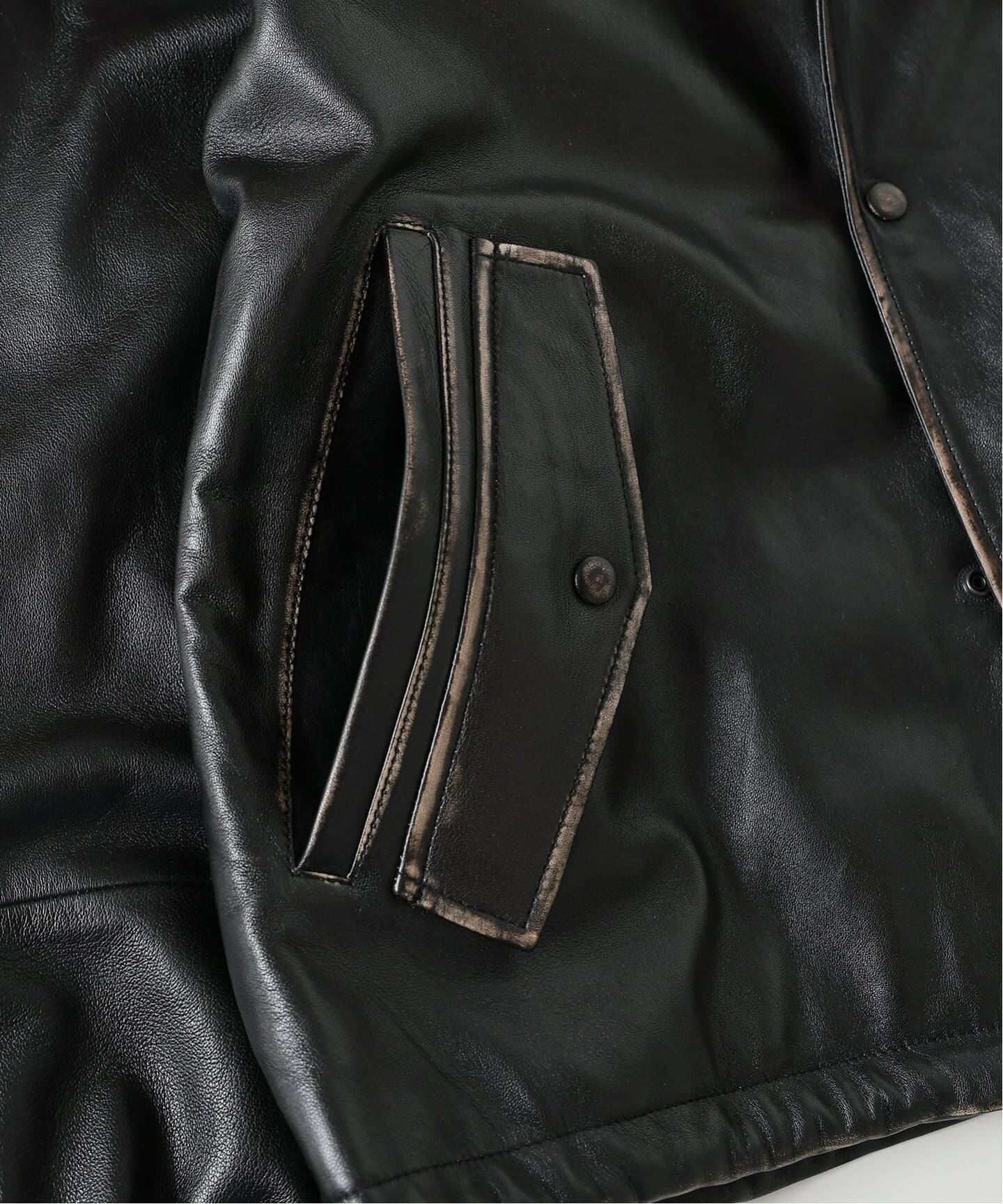 CCU(シーシーユー) 別注 Rub Skin コーチ JK（レザージャケット